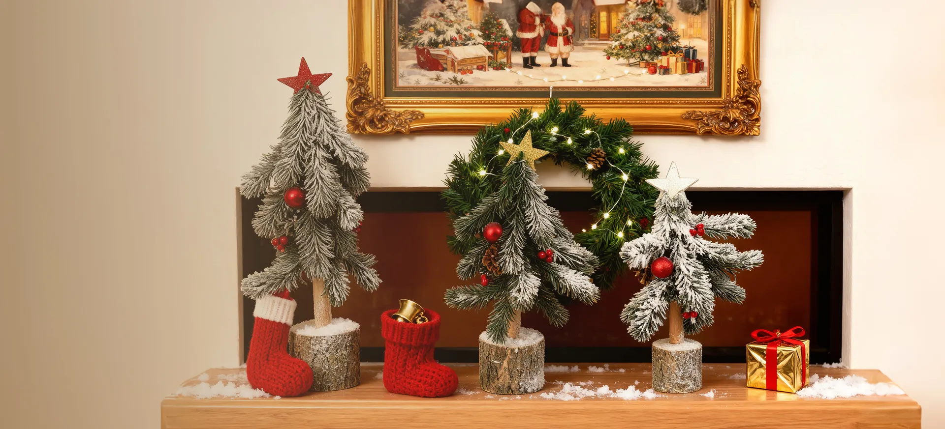 Small Christmas trees ,<br> hold big Christmas joy.